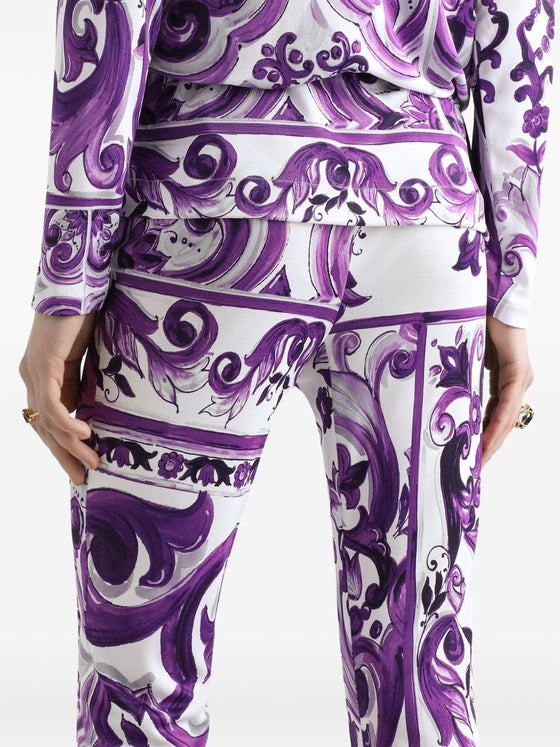 Dolce & Gabbana Maiolica print trousers