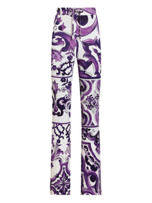  Dolce & Gabbana Maiolica print trousers