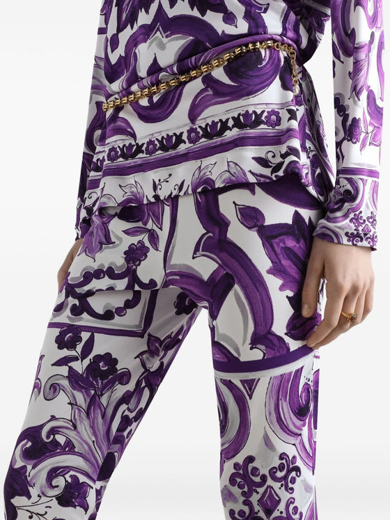 Dolce & Gabbana Maiolica print trousers