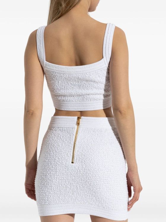 Balmain Tweed Crop Top