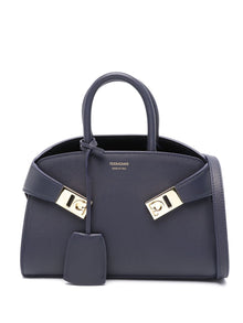  Ferragamo Logo-print leather tote bag
