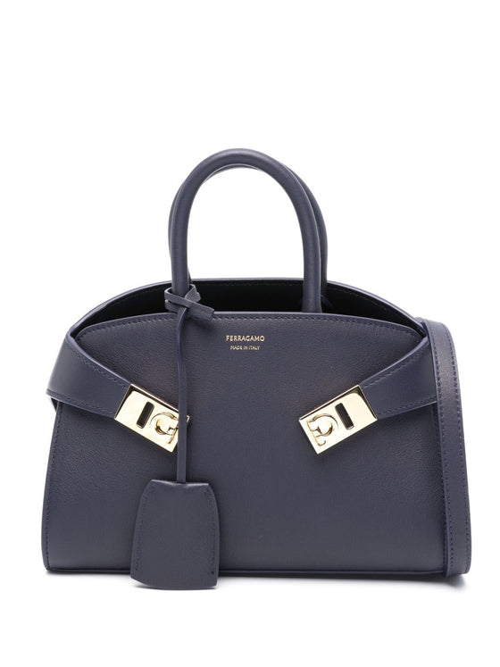 Ferragamo Logo-print leather tote bag