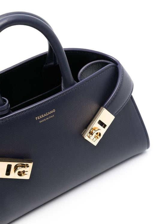 Ferragamo Logo-print leather tote bag