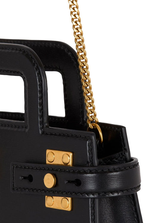 Balmain B-Buzz small leather handbag