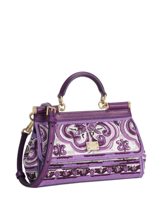 Dolce & Gabbana Small Sicily handbag with Maiolica embroidery