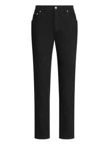  Dolce & Gabbana five pockets logo plaque Denim cotton jeans
