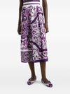 Dolce & Gabbana Pleated skirt with majolica print
