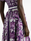 Dolce & Gabbana Pleated skirt with majolica print