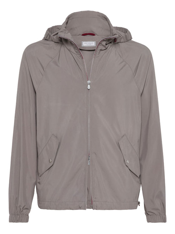 Brunello Cucinelli Unlined outerwear in lightweight techno fabric with hood