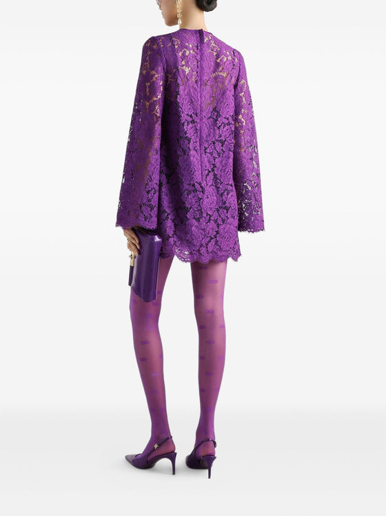 Dolce & Gabbana bell sleeves Lace mini dress
