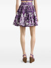 Dolce & Gabbana Short poplin skirt with majolica print