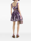 Dolce & Gabbana Short poplin skirt with majolica print