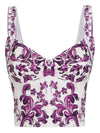 Dolce & Gabbana Maiolica print bustier top