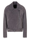 Emporio Armani Icon Nubuck Calfskin Biker Jacket