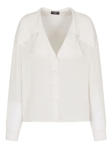  Emporio Armani Icon double silk georgette shirt