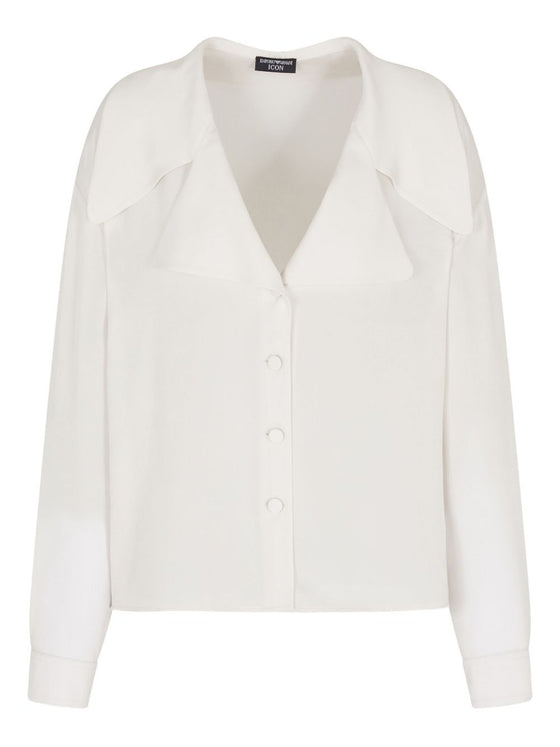 Emporio Armani Icon double silk georgette shirt