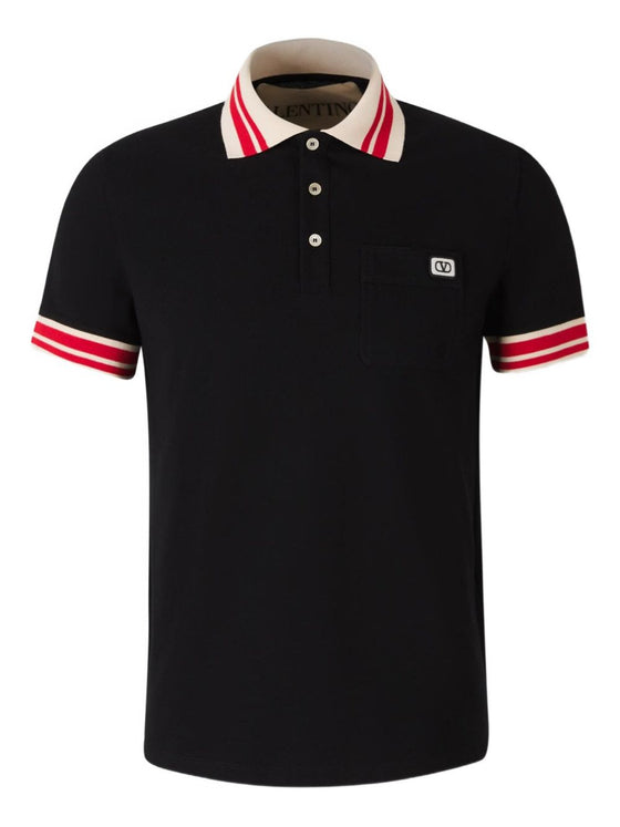 Valentino Logo-patch polo shirt