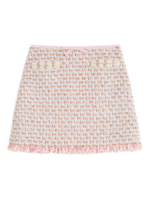  Valentino Ribbon Tweed Skirt
