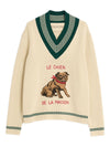 Valentino Le Chien De La Maison Jacquard Embroidery Wool Sweater
