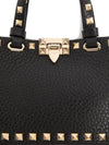 Valentino Garavani Mini Rockstud Shopping Bag in Garnet Calfskin