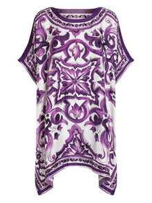  Dolce & Gabbana Majolica print twill kaftan