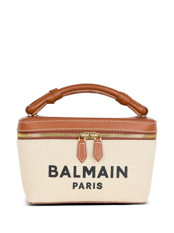 Balmain B-Army canvas vanity case