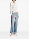 Balmain Long-sleeved tweed-effect knit cardigan