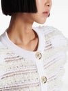 Balmain Long-sleeved tweed-effect knit cardigan