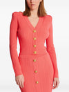 Balmain Long-sleeved twisted knit cardigan