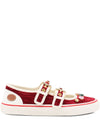 Valentino Garavani Jewel-embellished buckle sneakers