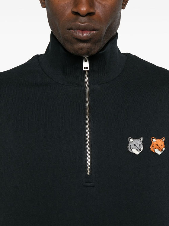 Maison Kitsuné Fox Head half-zip sweatshirt