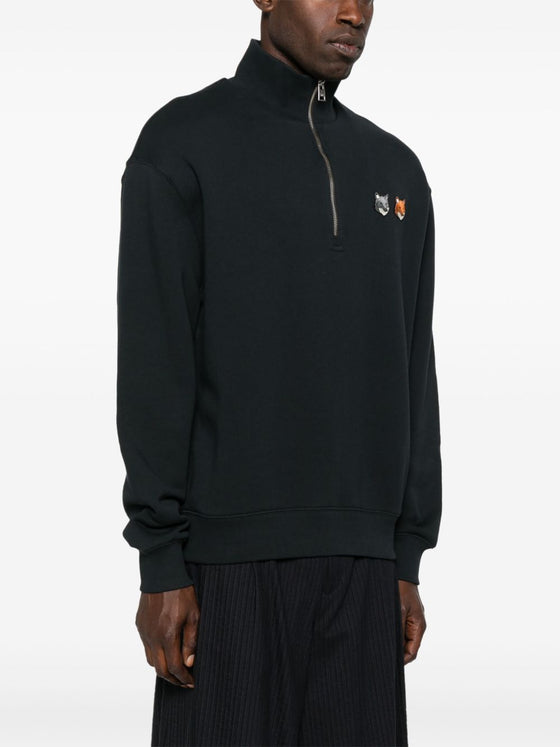 Maison Kitsuné Fox Head half-zip sweatshirt