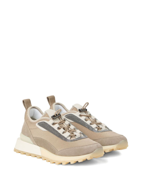 Brunello Cucinelli Runners in techno fabric and suede