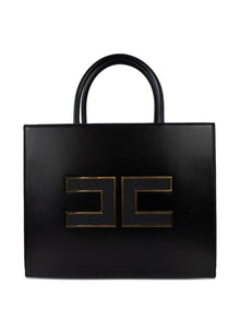  Elisabetta Franchi Logo-plaque leather tote bag