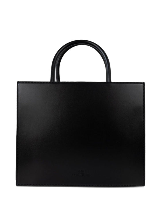 Elisabetta Franchi Logo-plaque leather tote bag