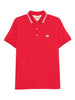 Valentino Striped-collar polo shirt
