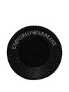 Emporio Armani Wool beret with micro-studded logo