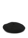 Emporio Armani Wool beret with micro-studded logo