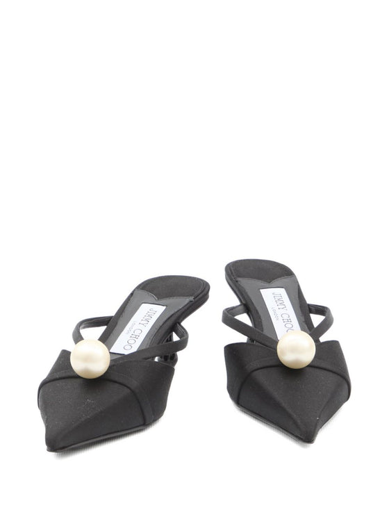 Jimmy Choo 50mm Sana pearl-embellished mules