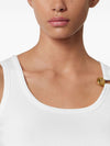 Versace Safety Pin Ribbed Tank Top
