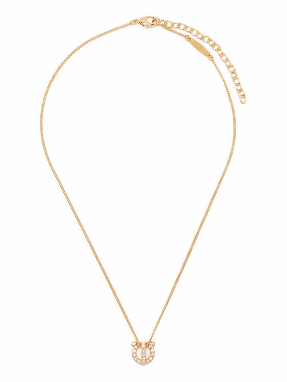 Ferragamo Gancini necklace with strass