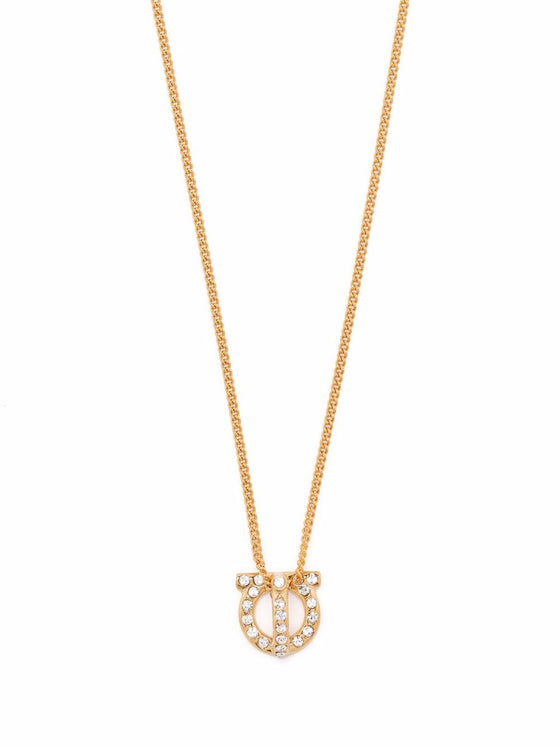 Ferragamo Gancini necklace with strass