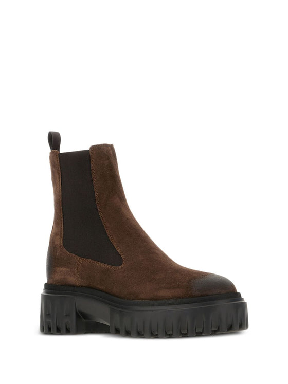 Hogan Pre 50mm elastic-panel leather boots