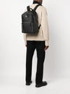 Emporio Armani Backpack in regenerated saffiano leather with ASV eagle plaque
