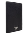 Emporio Armani Passport holder in saffiano leather with ASV eagle plaque