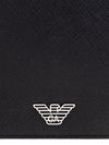 Emporio Armani Passport holder in saffiano leather with ASV eagle plaque