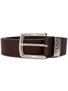  Emporio Armani Exclusive Leather belt with logo buckle
