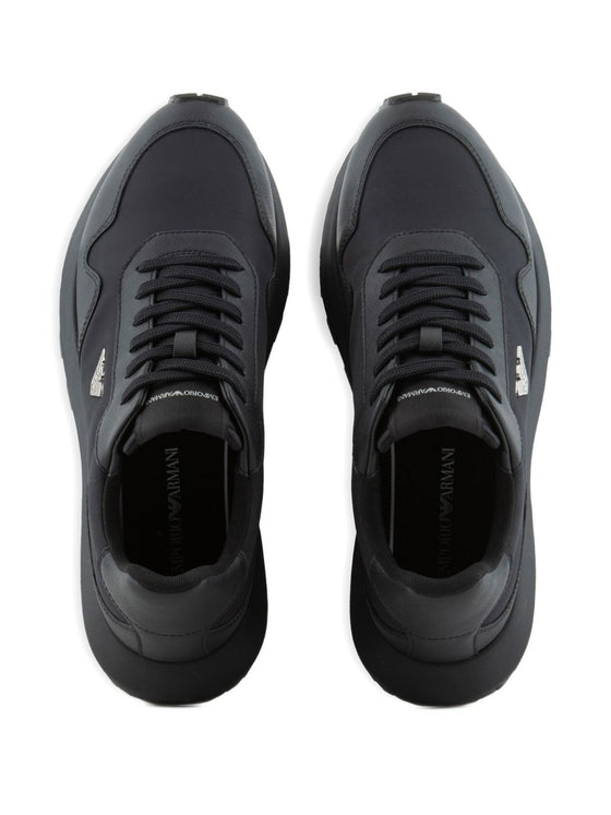 EMPORIO ARMANI EXCLUSIVE Logo-charm lace-up sneakers