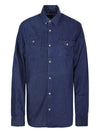 E.L.V. DENIM Shirts Blue