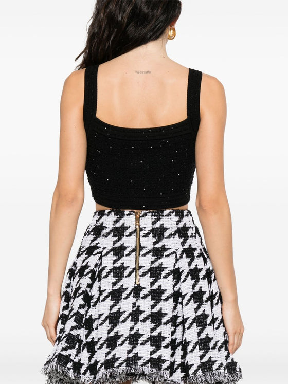 Balmain Black Sleeveless Tops